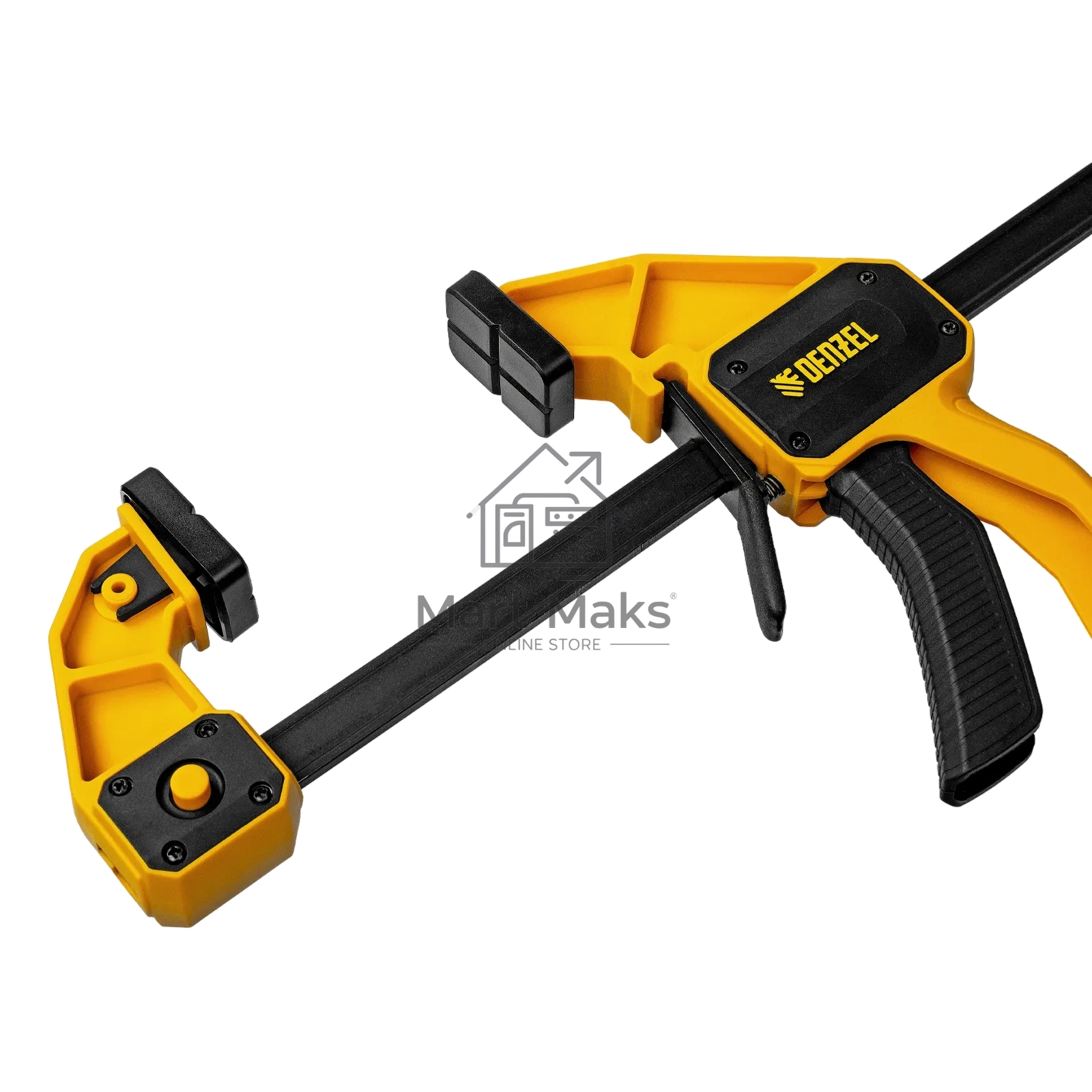 Струбцина Denzel F-образная, быстрозажимная, 600 х 80 мм, усиленный нейлоновый корпус