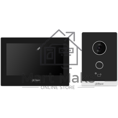 Комплект домофона Dahua DHI-KTW04 черный