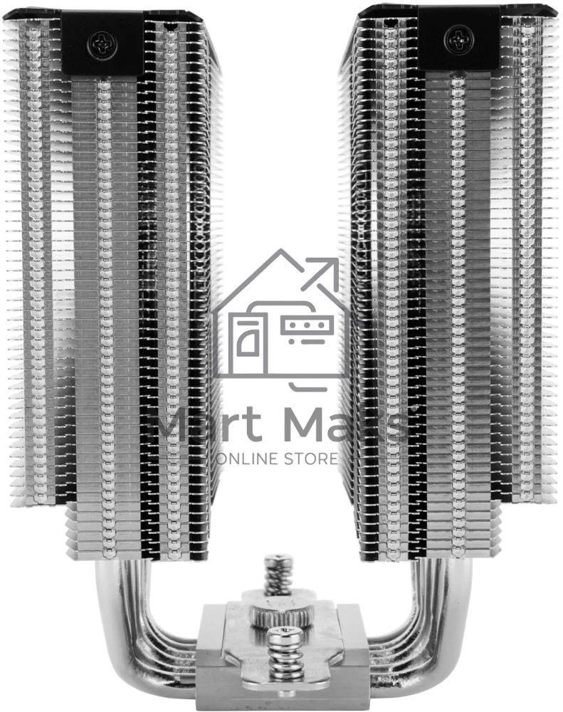 Кулер для процессора Thermalright Royal Pretor 130 (4-pin PWM, 158мм, Ni/Cu, 6x6мм, 1x120+1x130мм, 80.45CFM/81.88CFM, 29.4dBA/28.3dBA, 2150PM/1750RPM, S: 1200, 1700, 1851, 2011, 2066, 115X, AM4, AM5, silver, black)