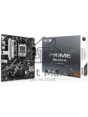Материнская плата Asus PRIME B840M-K Socket AM5 AMD B840 2xDDR5 mATX AC`97 8ch(7.1) 2.5Gg RAID+HDMI