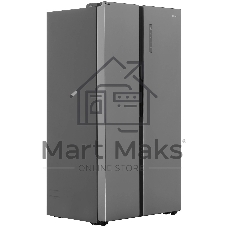 Холодильник Haier HRF-600DM7ERU серебристый двухкамерный 388/210л морозилка сбоку, No Frost, Side by Side