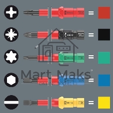 Отвертка Wera Kraftform Kompakt VDE 18 Universal 1 Tool Finder в компл.:18 предметов (WE-006613)