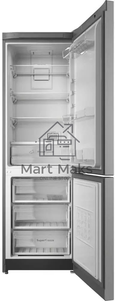 Холодильник Indesit ITS 5180 G серебристый двухкамерный 220/78л морозилка снизу, No Frost