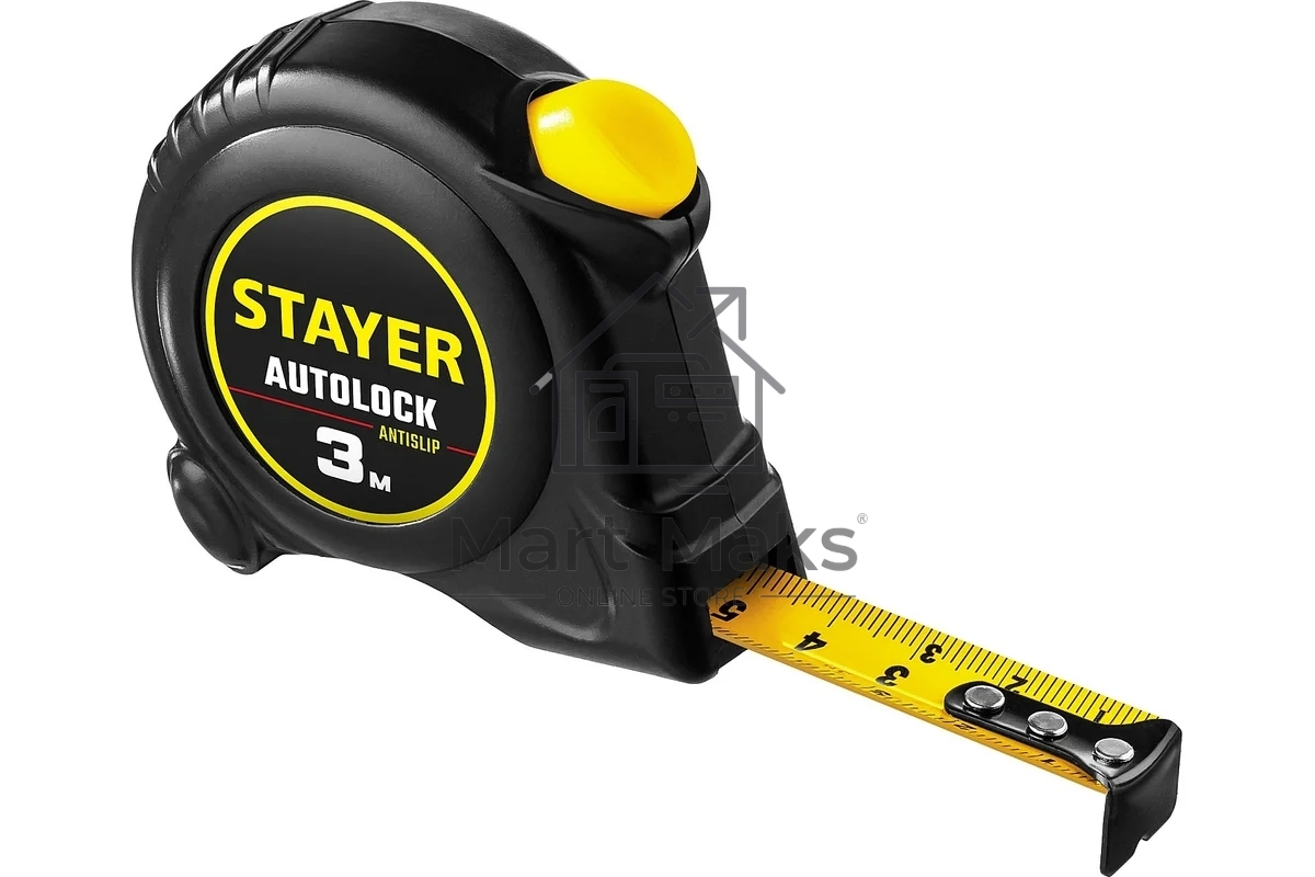 Рулетка Stayer АutoLock 3м / 16мм с автостопом 2-34126-03-16_z02