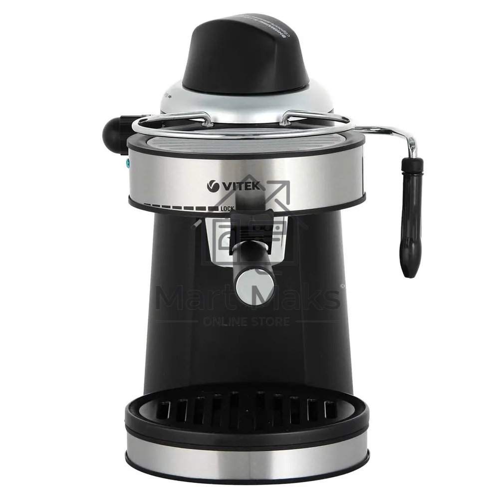 Кофеварка рожковая Vitek VT-1510 BK черный, исп. кофе - молотый, 0.24 л, 750 Вт, 5 Бар.