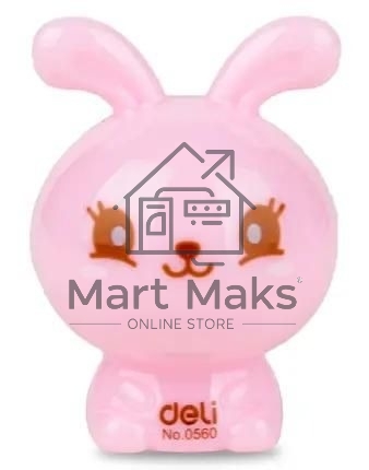 Точилка для карандашей ручная Deli Rabbit E0560, 1 отверстие, пластик, ассорти блистер