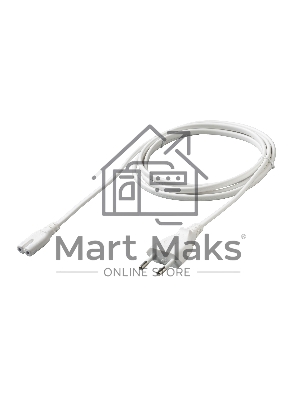 Кабель питания Cablexpert PC-184W-VDE-1.8М CEE 7/16-C7, 2x0.75мм2, 2.5А, VDE, 1.8м, белый, пакет