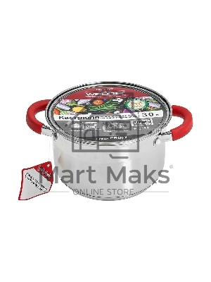 Кастрюля WEBBER BE-341/2 3 л, нержавеющая сталь, со стеклянной крышкой