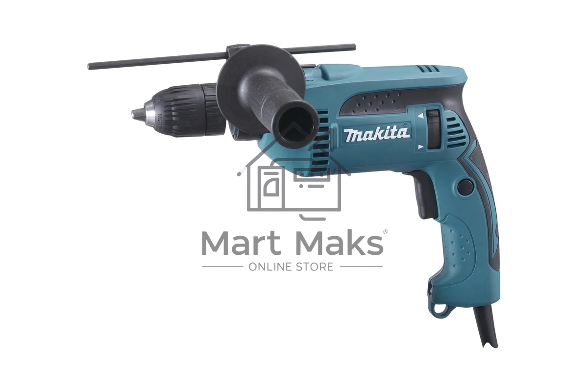 Дрель ударная Makita HP1641K 680Вт патрон:быстрозажимной реверс (кейс в комплекте)