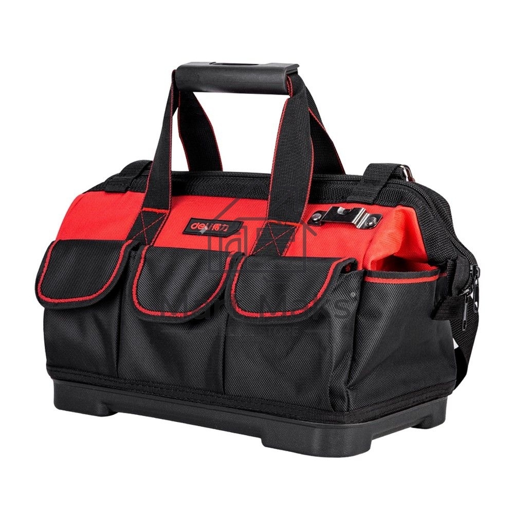 Сумка для инструментов с жестким пластиковым дном Deli DL430316 390 x 200 x 280мм, 14 карманов, плечевой ремень, ткань Оксфорд 1680D