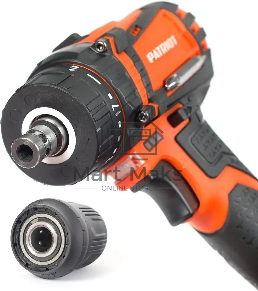 Дрель-шуруповерт аккумуляторная Patriot BR 203UES, Аккумуляторная, 20В, 2 АКБ, Кейс