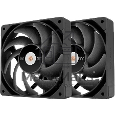 Вентилятор для корпуса Thermaltake Toughfan 14 Pro черный (2 шт.), 140 мм, 500-2000 об/мин, 31.6 дБ, 4 pin PWM, без подсветки