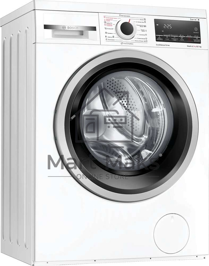 Стирально-сушильная машина Bosch WDS28460ME белый, загрузка фронтальная 8 кг, 1400 об/мин., класс: А