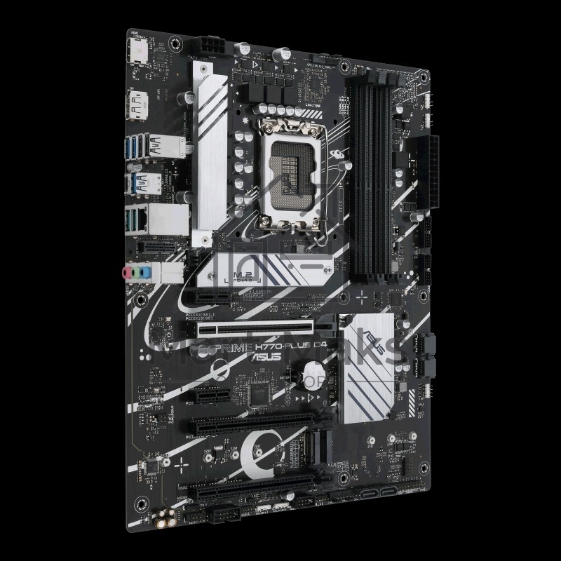 Материнская плата ASUS PRIME H770-PLUS D4, LGA1700, Intel H770, 4xDDR4, 4xSATA, 4xM.2, 1xPCIe 5.0 x16, 2xPCIe 4.0 x16, 2xPCIe x1, 1xDP, 1xHDMI, 1x2.5Gb LAN, 2xUSB-A 10Gbps, 3xUSB-A 5Gbps, 2xUSB-A 2.0, 1xUSB-C 10Gbps, 3x3.5 мм, 7.1, ATX