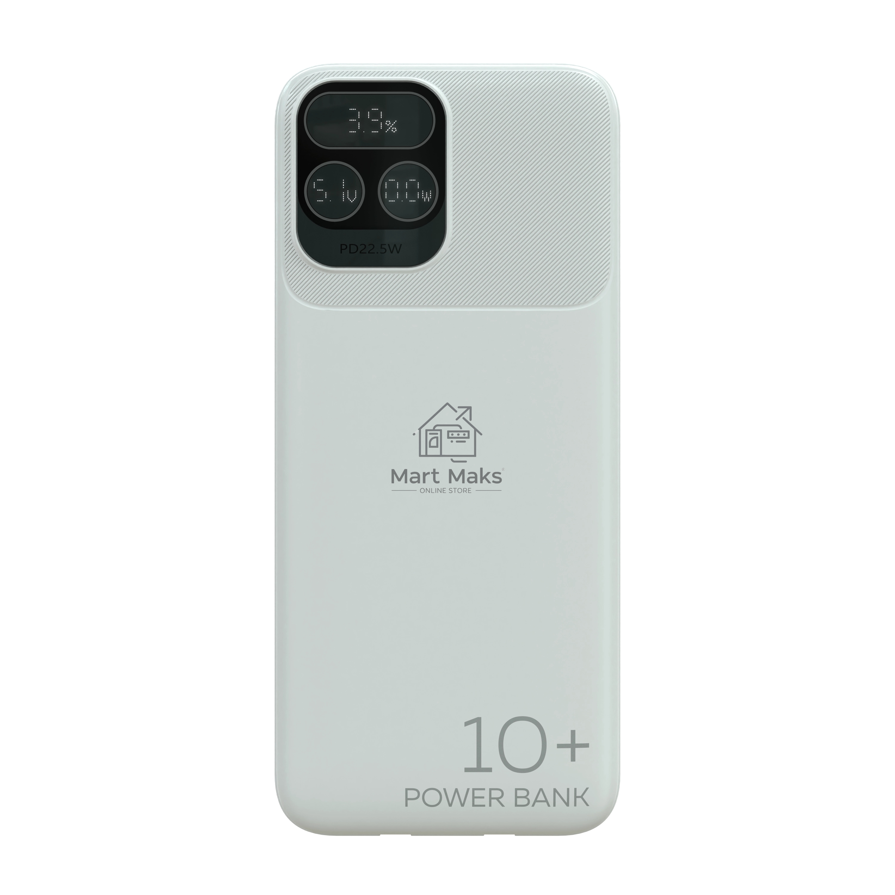 Портативный аккумулятор More choice (4620202550606) PB55-10 с кабелем 1USB 3.0A - 10000mAh белый