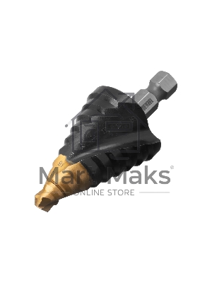 Сверло ступенчатое Denzel 9-12-15-18-21-24-27-30-33-36 мм, Р6М5, 6-гр. хвостовик 723605