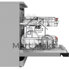 Посудомоечная машина Weissgauff DW 6038 X Inverter, нержавеющая сталь, 59.8 см, 14 компл., сушка конденсационная, 49 дБ, класс A++