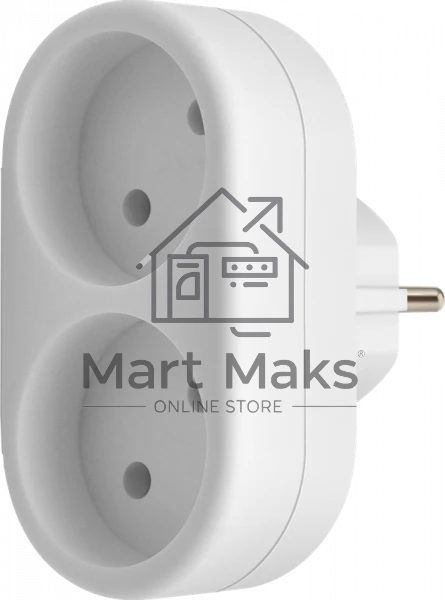 Удлинитель Defender TA-02 2 розетки белый