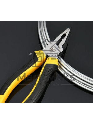 Комбинированные плоскогубцы Deli DL0002 180 мм, двухкомпонентная прорезиненная рукоять