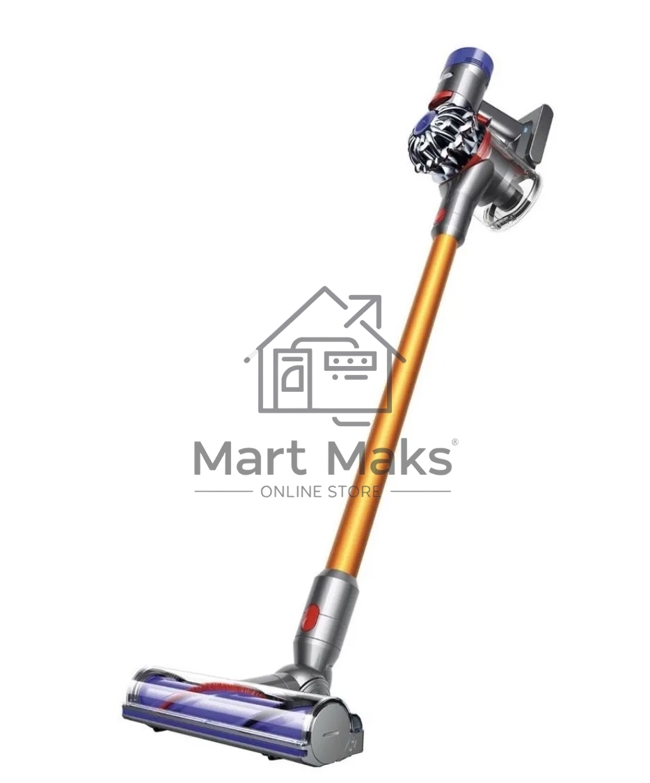 Пылесос Dyson V8 Absolute SV25 желтый/никель, питание от аккумулятора, 115 Вт, уборка сухая, пылесборник 0,54 л