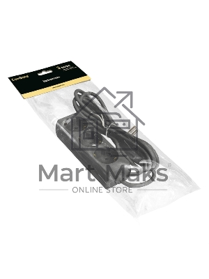 Удлинитель ExeGate ECE-3-3B (EX285804RUS ), черный, 3 м, евровилка с заземлением, 3 евророзетки с заземлением, 2200 Вт