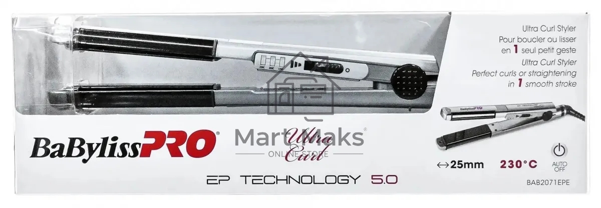 Щипцы BaByliss Pro Ultra Curl, 25х90 мм, 40Вт