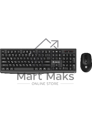 Комплект клавиатура+мышь Defender C-972 беспроводной, USB, 1600 DPI, черный