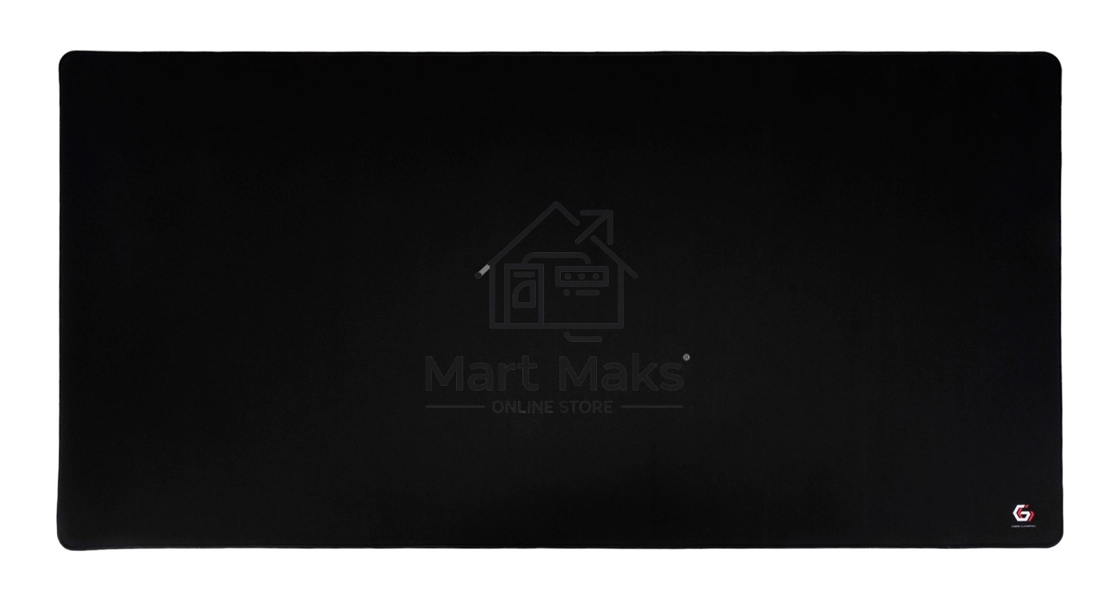 Коврик для мыши Gembird MP-120-60-BLACK, черный, 1200х600х3мм, ткань+резина, оверлок, коробка
