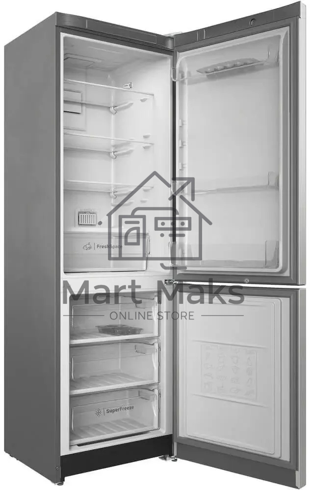 Холодильник Indesit ITS 5180 G серебристый двухкамерный 220/78л морозилка снизу, No Frost