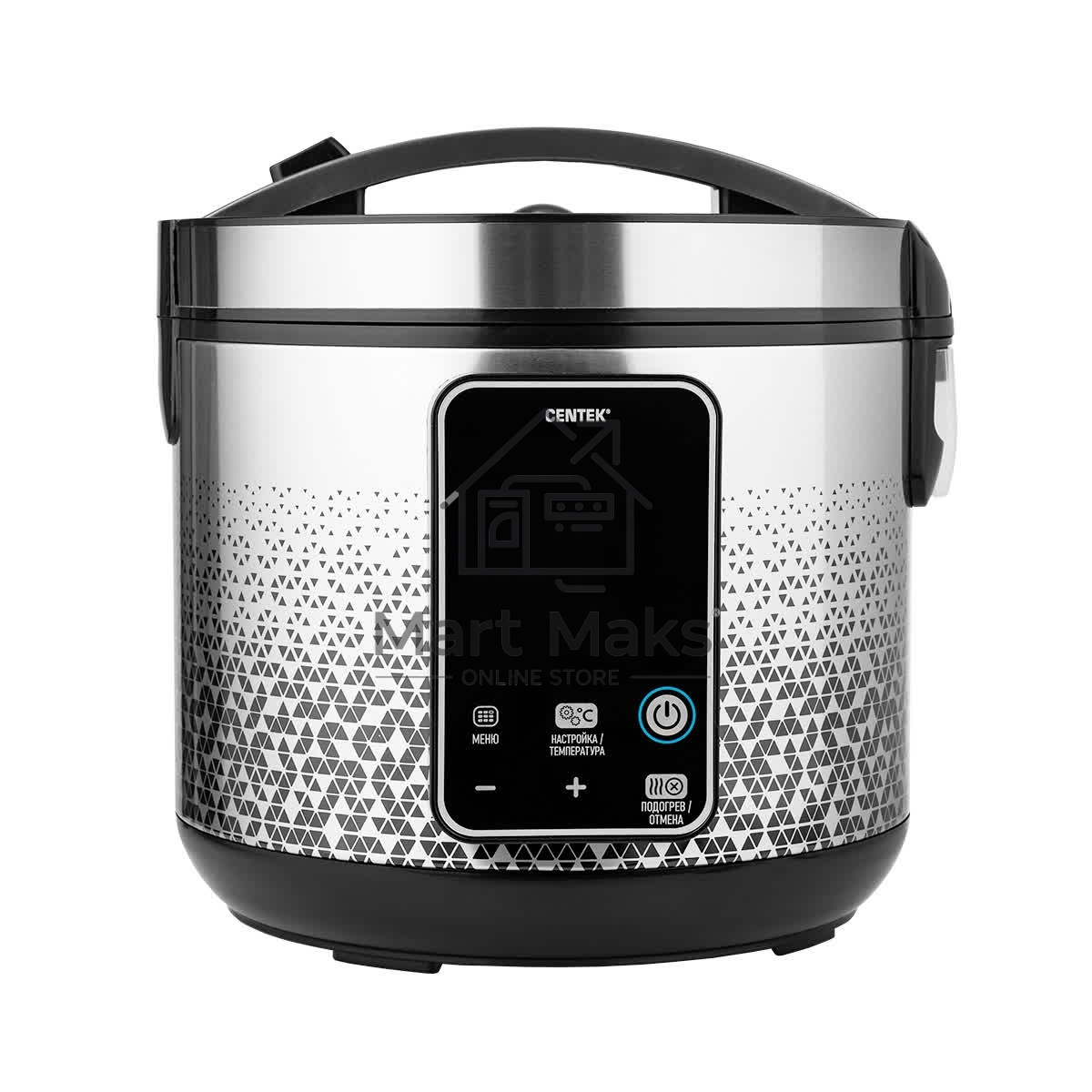 Мультиварка Centek CT-1499 (черный/сталь) 900Вт, 5.0л, 25 программ, мультиповар, антиприг. покрытие