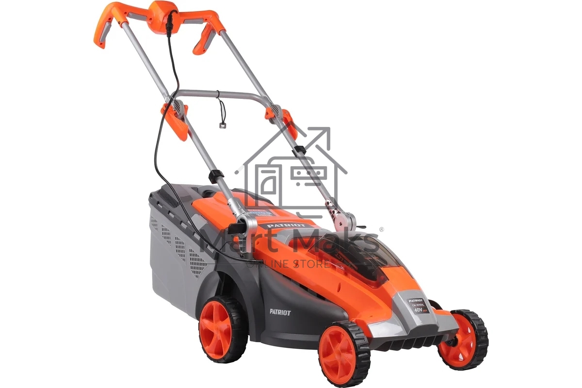 Газонокосилка аккумуляторная PATRIOT CM4010XL, 40B платформа LCT, 37см, бесщёточный дв.,травосб. 40л, одна АКБ(4,0А*ч) и ЗУ