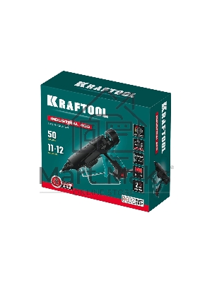 Пистолет клеевой KRAFTOOL 06843-300-12 PRO регулятор темп, выход клея 1,5 кг/час, d=12мм, 300Вт
