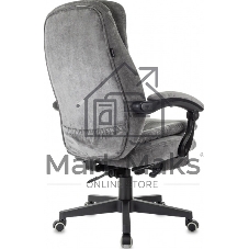 Кресло руководителя Бюрократ T-9950MSG-F Fabric серый Light-19, крестов. пластик, подст. для ног