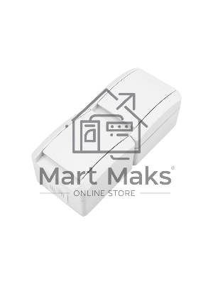 Блок вертикальный 2 розетки INDUSTRIAL IP54 с заземлением, о/у, белый KRANZ