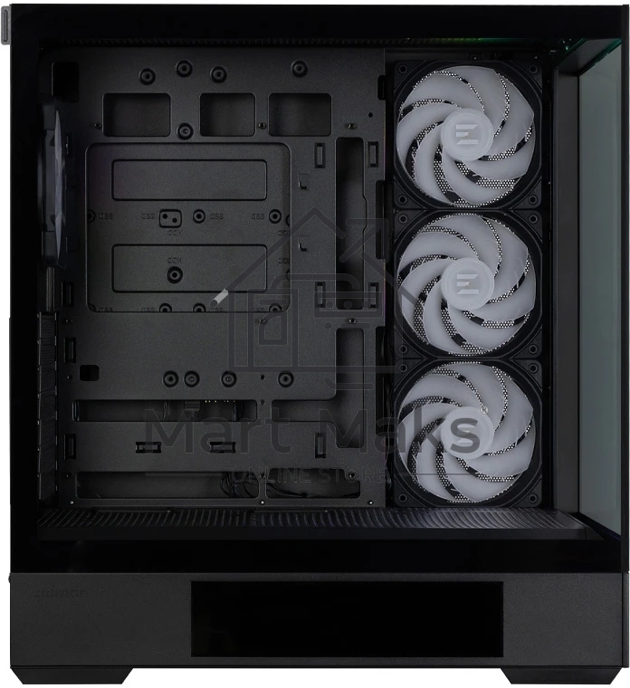 Компьютерный корпус ZALMAN P40 DS, ATX, черный, WINDOW, 9.1-inch LCD screen, 2xCombo(2.5” or 3.5”), 1x2.5”, 1xUSB TYPE-C, 2xUSB 3.0, SIDE 3x120мм ARGB, REAR 1x120мм ARGB