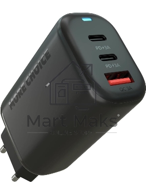 Сетевое зарядное устройство MORE CHOICE NC79a 1USB+2Type-C 3.0A PD 65W быстрая зарядка для Type-C 2м, черный