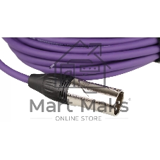 Микрофонный кабель FORCE FMC-05/10 VT XLR (F)- XLR(M), разъемы с никелевым корпусом и посеребренными контактами, 10 м, цвет фиолетовый