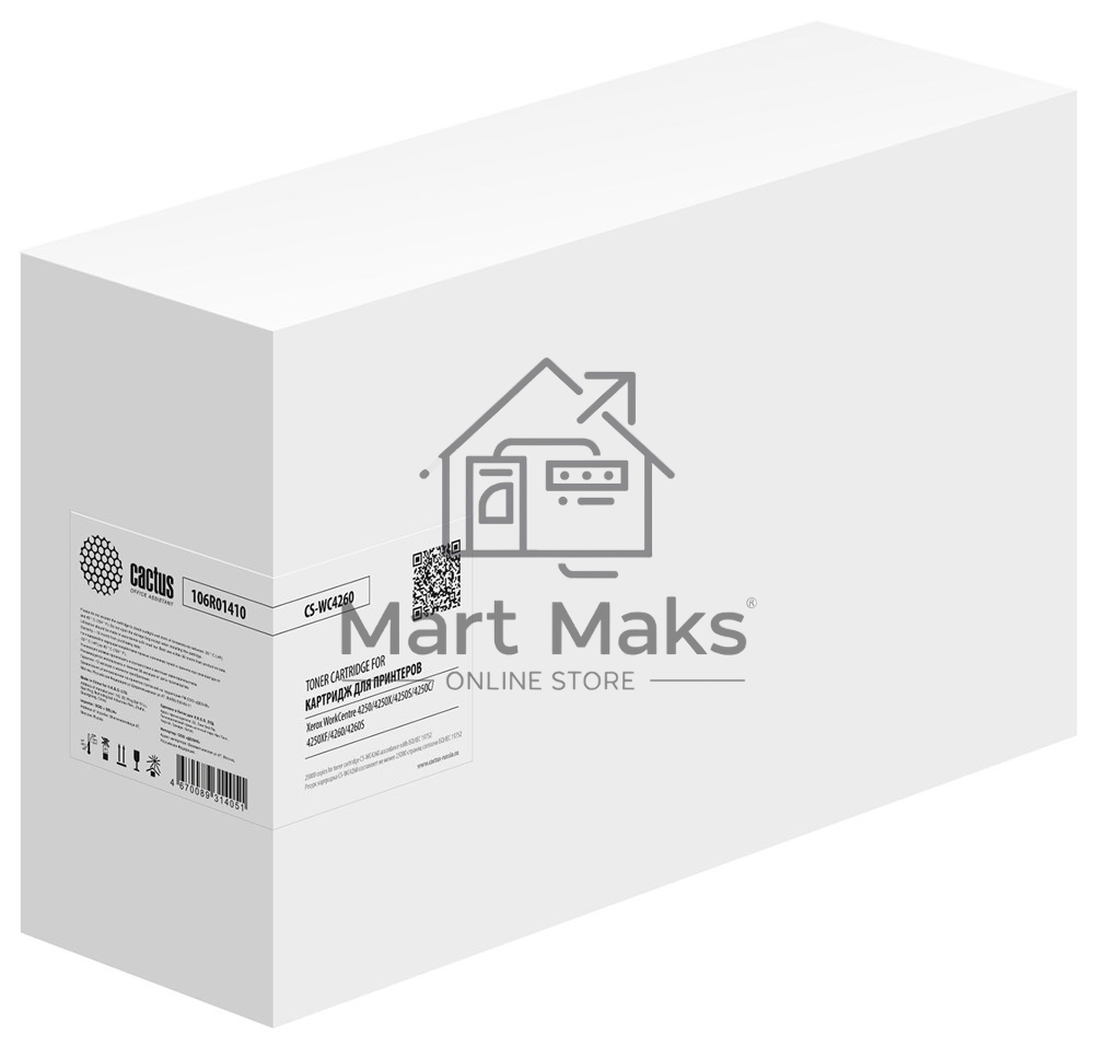 Картридж лазерный Cactus CS-WC4260 106R01410 черный (25000стр.) для Xerox WorkCentre 4250/4250X/4250S/4250C
