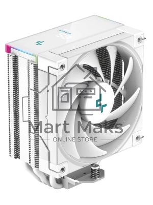 Кулер для процессора DEEPCOOL AG400 DIGITAL WH белый, 120 мм, алюминий/медь, 2100 об/мин, 31.6 дБ, 4 pin, 220 Вт, 152.7 мм