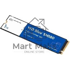 Накопитель SSD WD 1Tb Blue SN580 NVMe, M.2(22x80мм), NVMe, PCIe 3.0 x4, 3D TLC, R/W 3500/3000MB/s, IOPs 460 000/45 600TBW