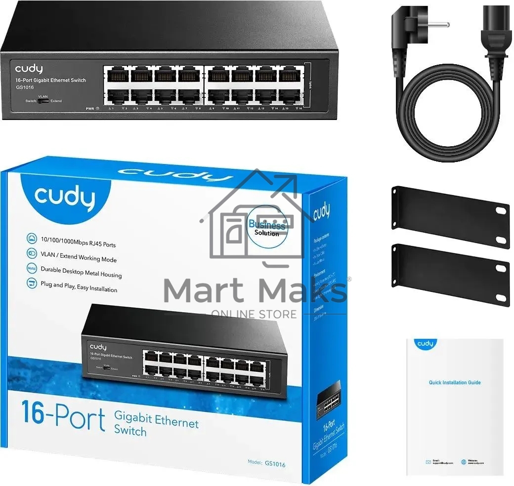 Коммутатор Cudy GS1016 (L2) 16x1Гбит/с неуправляемый