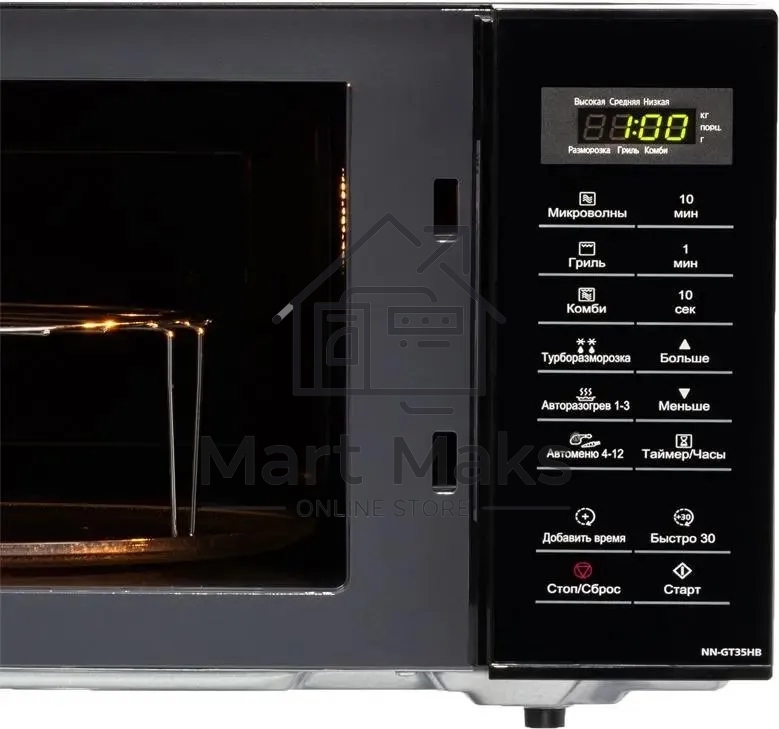Микроволновая печь PANASONIC NNGT35HBZPE черный, 23 л, 800 Вт, переключатели - сенсор