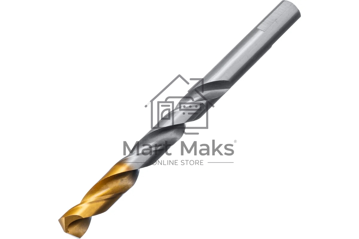 Сверло спиральное по металлу Denzel 11 x 142 мм, Р6М5, Golden Tip