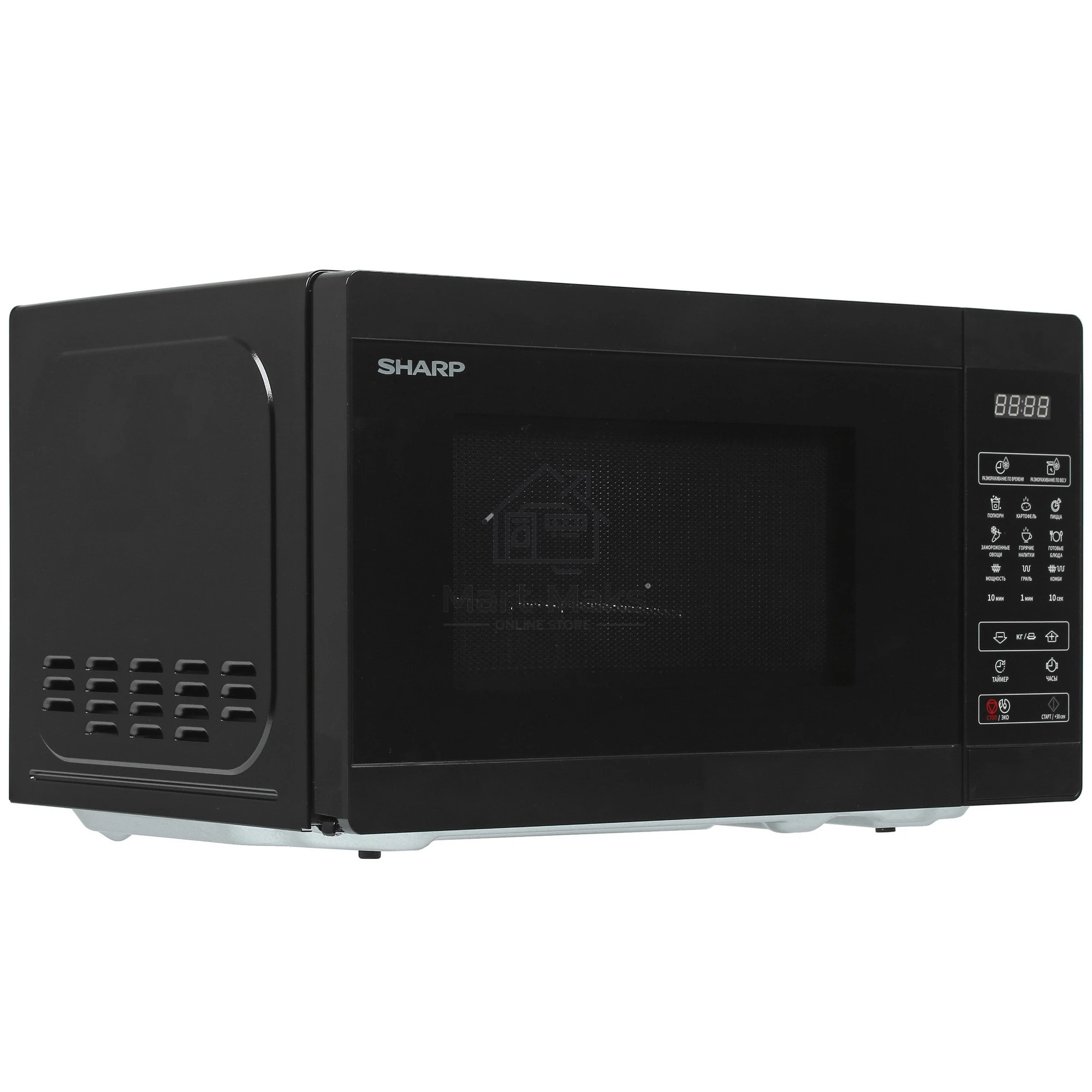 Микроволновая печь Sharp R-6800RK черный, 20 л, 800 Вт, переключатели - сенсор