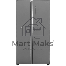 Холодильник Haier HRF-600DM7ERU серебристый двухкамерный 388/210л морозилка сбоку, No Frost, Side by Side