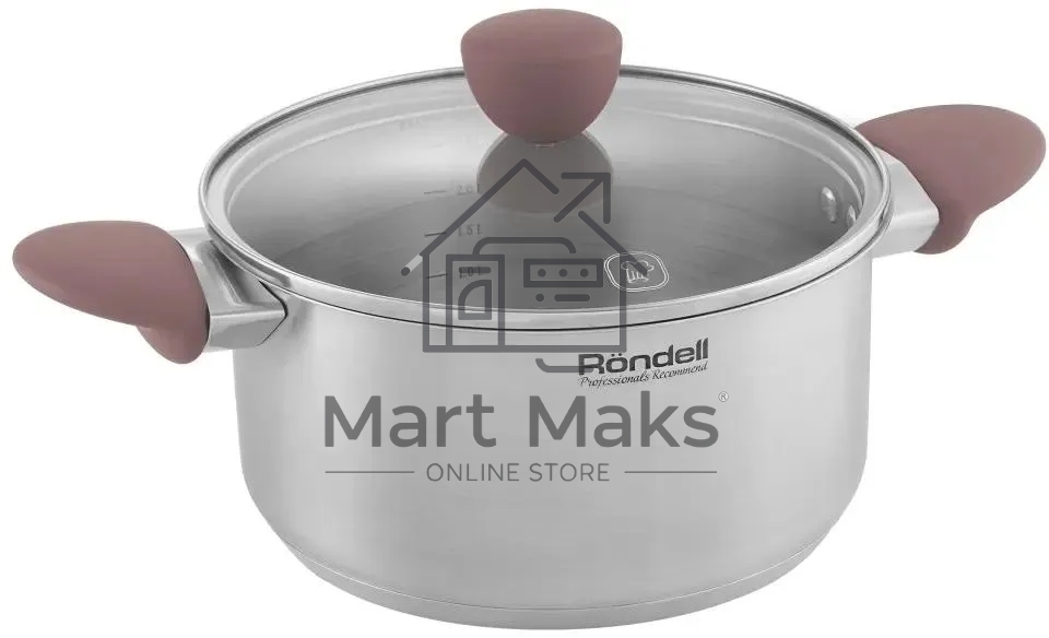 Кастрюля Rondell Bueno RDS-1587 (ST) стальной 1587 Кастрюля с/кр 20 см 2,8 л Bueno Rondell