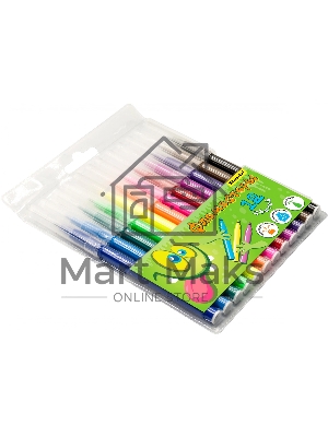 Фломастеры Silwerhof Монстрики 9мм 145мм круг. пулевидный пиш. наконечник Вентилируемый 12цв. пакет с европодвесом