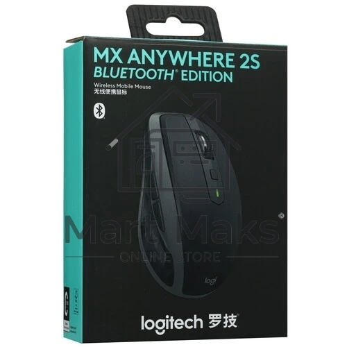 Мышь беспроводная Logitech MX Anywhere 2S графитовый, 4000 dpi, радиоканал, Bluetooth, USB, кнопки - 6