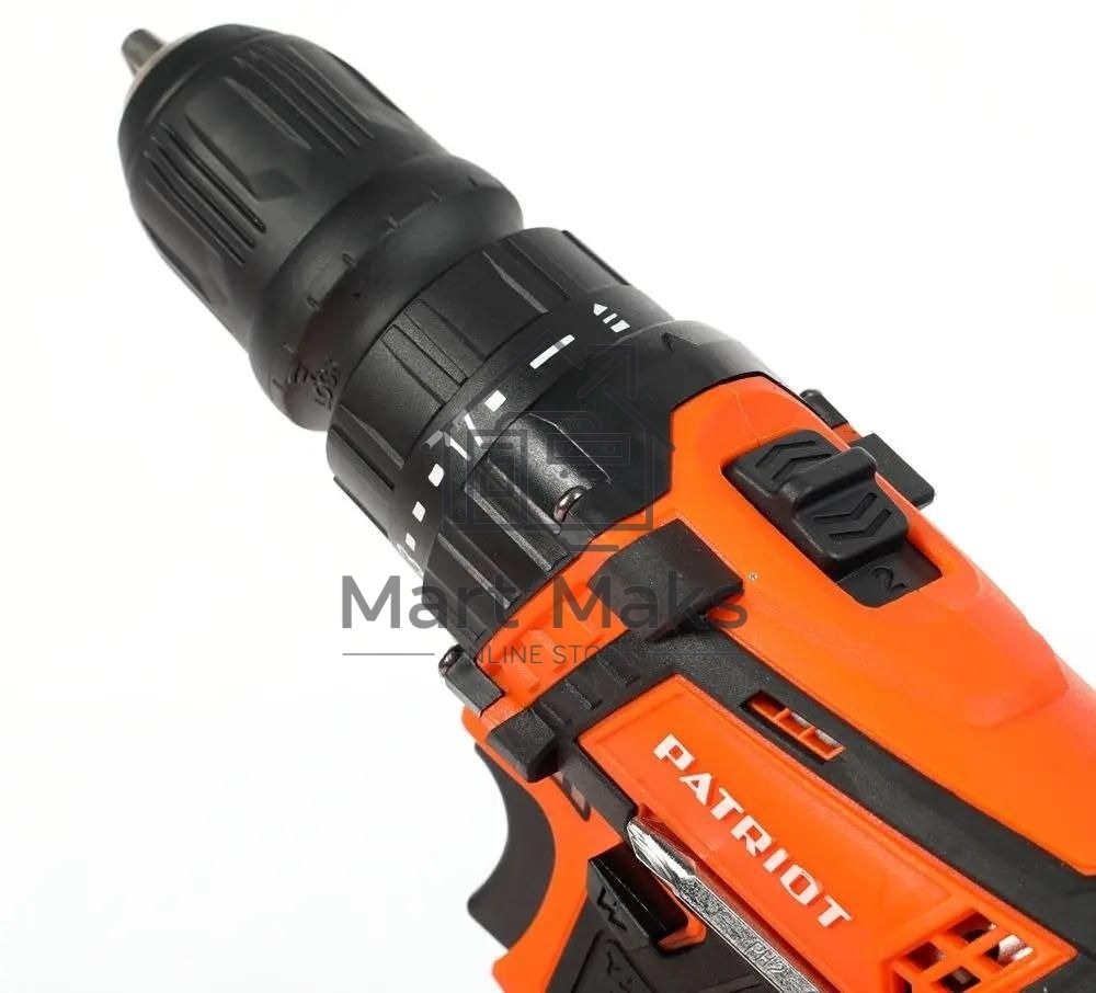 Дрель-шуруповерт аккумуляторная Patriot BR 203UES, Аккумуляторная, 20В, 2 АКБ, Кейс