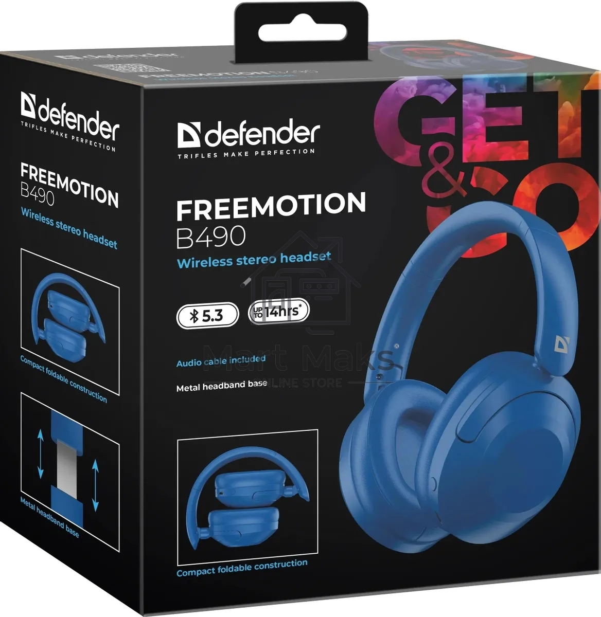 Беспроводная гарнитура DEFENDER (63491) FreeMotion B490 синий